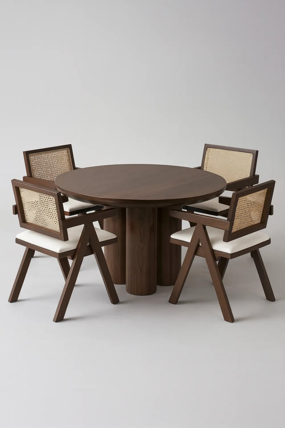 Table a manger ronde MAYA noyer 110 cm