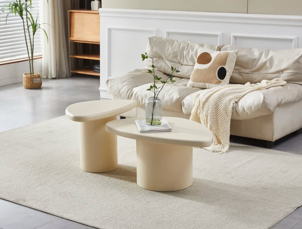 Tables basses gigogne MYKONOS DUO #couleur_travertin