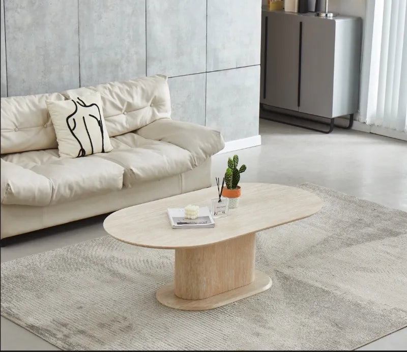 Table basse LEA ovale travertin
