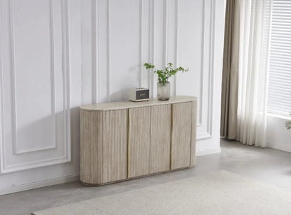 Buffet CALYPSO 4 portes plateau travertin céramique 