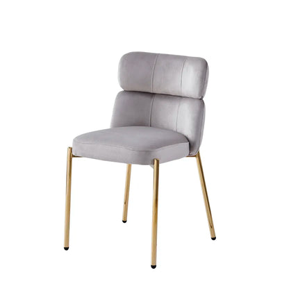Lot de 4 chaises STEPHANY pieds gold velours 