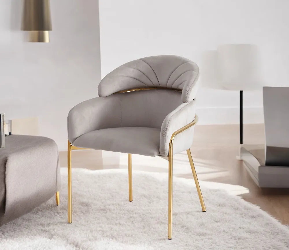 Lot de 4 de chaises EMILY pieds gold