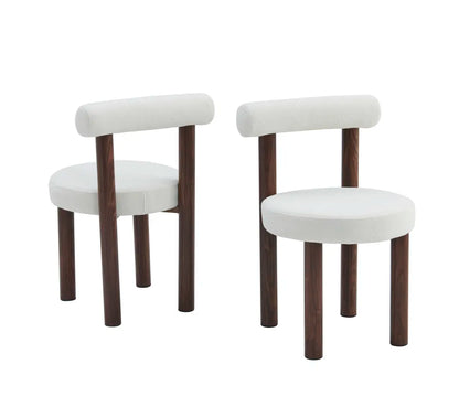 lot de 2 chaises IRINA beige peau de peche