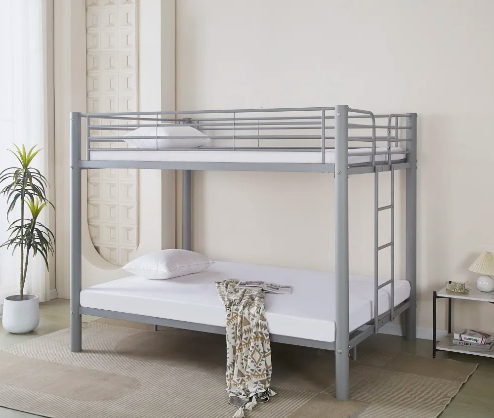 Lit superposé 4 places COLOSSE 140x190 cm en métal robuste – Sommier inclus 