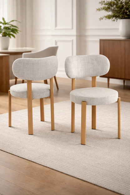 Lot de 2 chaises HAILEY beige
