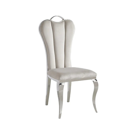 Lot de 4 chaises ALICE pieds chrome velours 