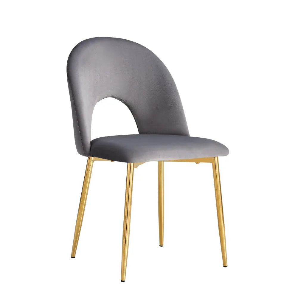 Chaise TEDDY gold #couleur_anthracite