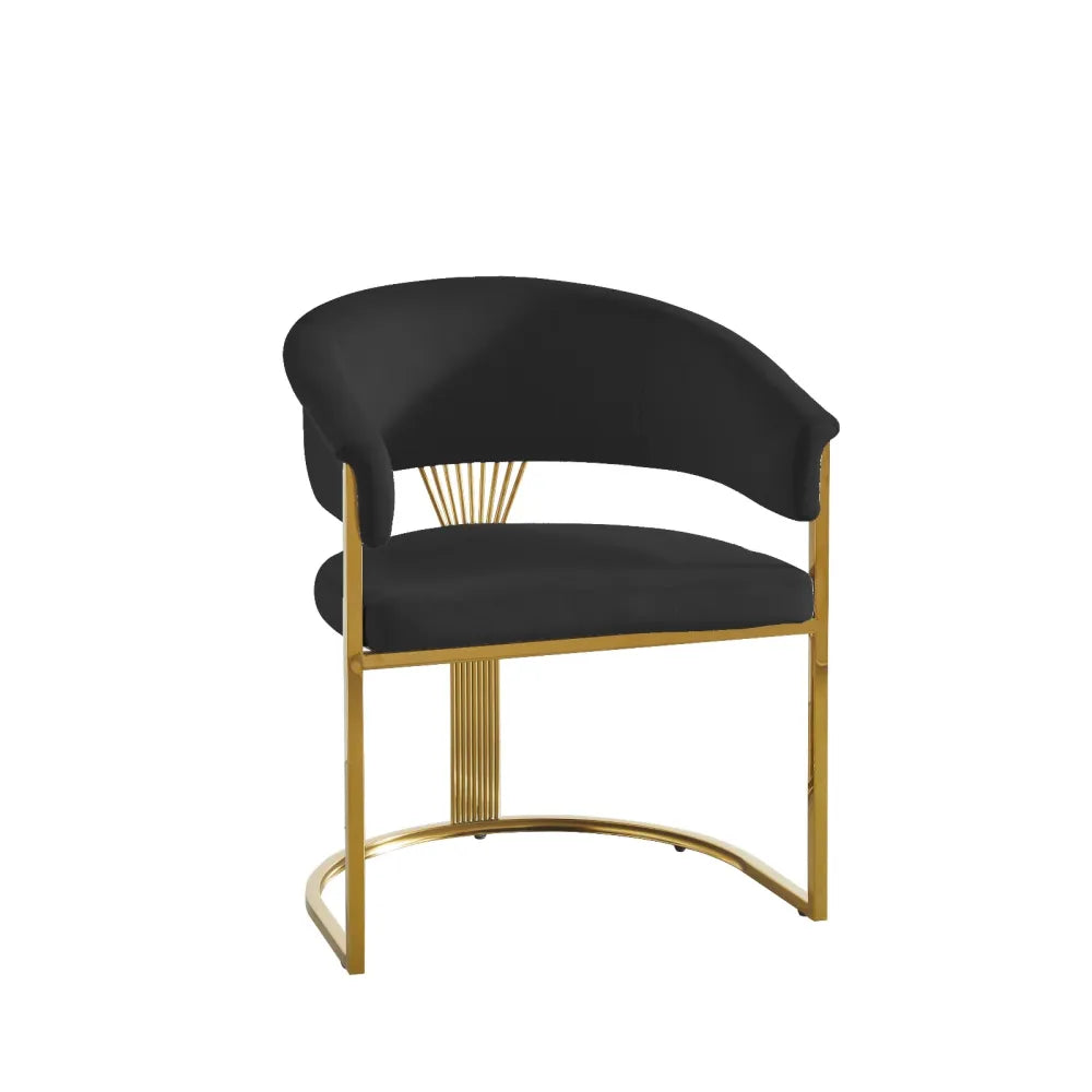 Lot de 2 chaises ANA gold velours 