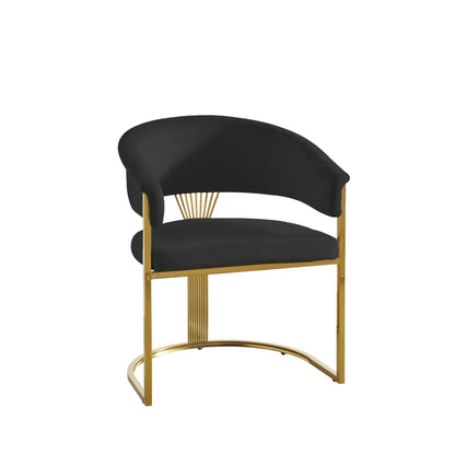 Lot de 2 chaises ANA gold velours 