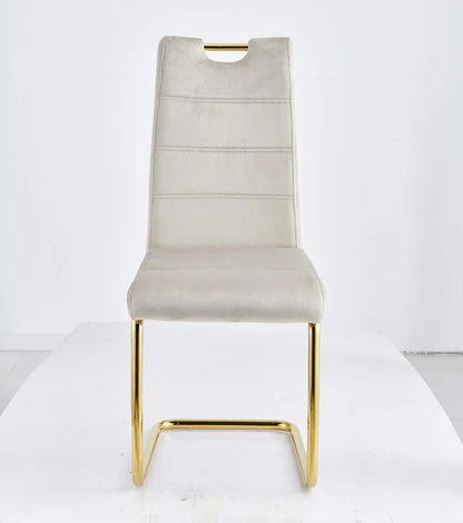 Lot de 6 chaises EAGLE pieds gold velours