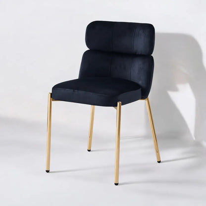 Lot de 4 chaises STEPHANY pieds gold velours 