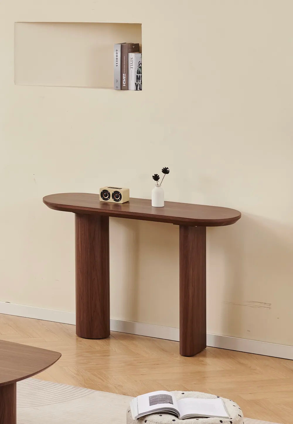 Console FINEA noyer 120 cm
