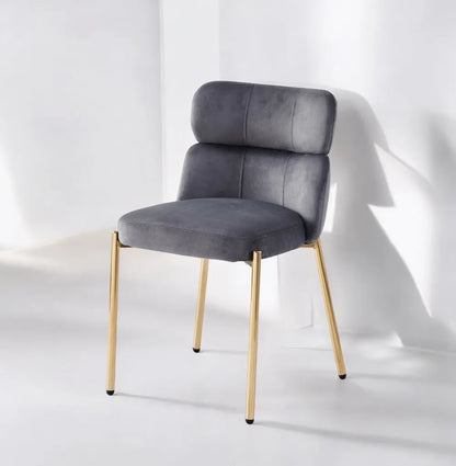 Lot de 4 chaises STEPHANY pieds gold velours 