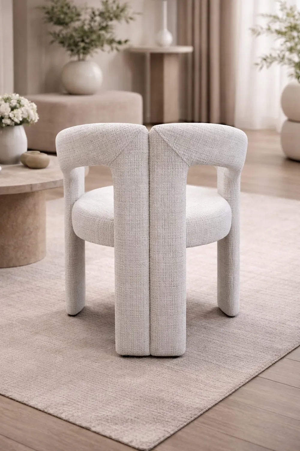 Lot de 2 chaises ONIX velours anti-tâche beige