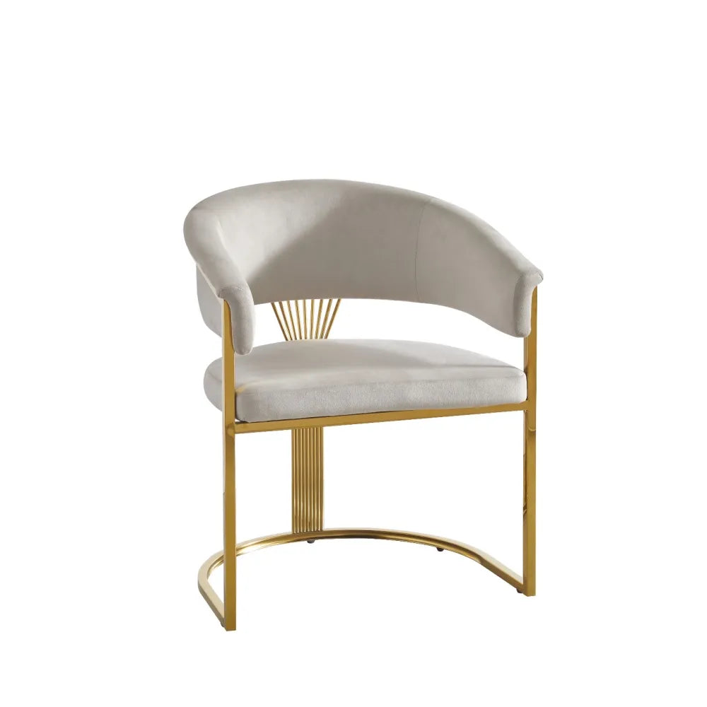 Lot de 2 chaises ANA gold velours #couleur_beige