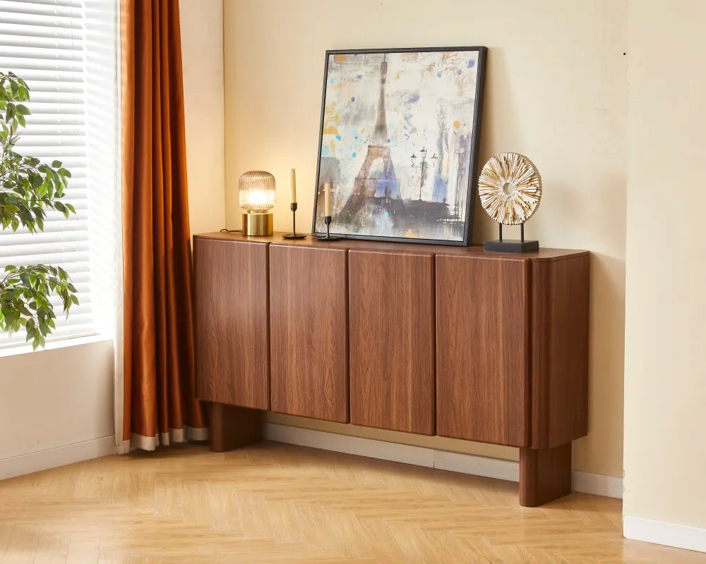 BUFFET AMBRE 4 portes noyer