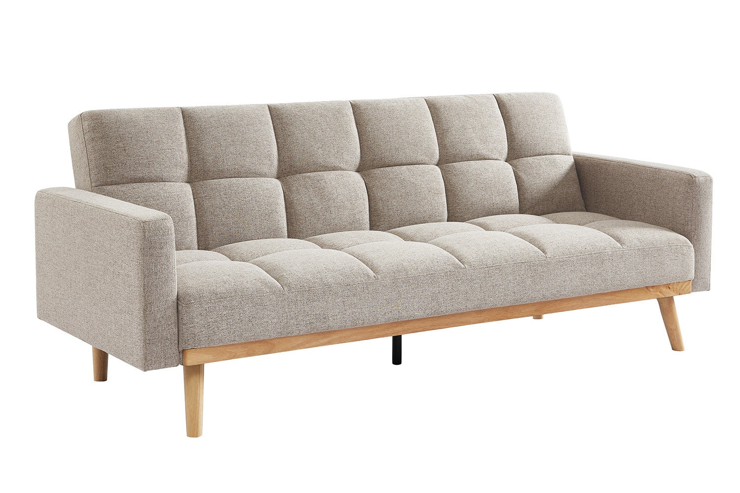 Canapé-lit scandinave ADANA en tissu #couleur_beige