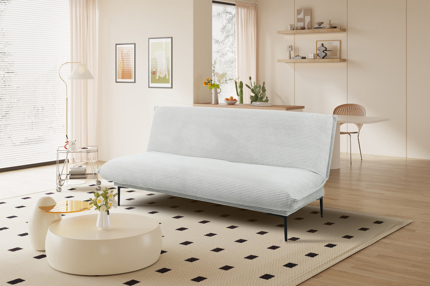 Canapé lit ALISA Gris #couleur_gris-clair