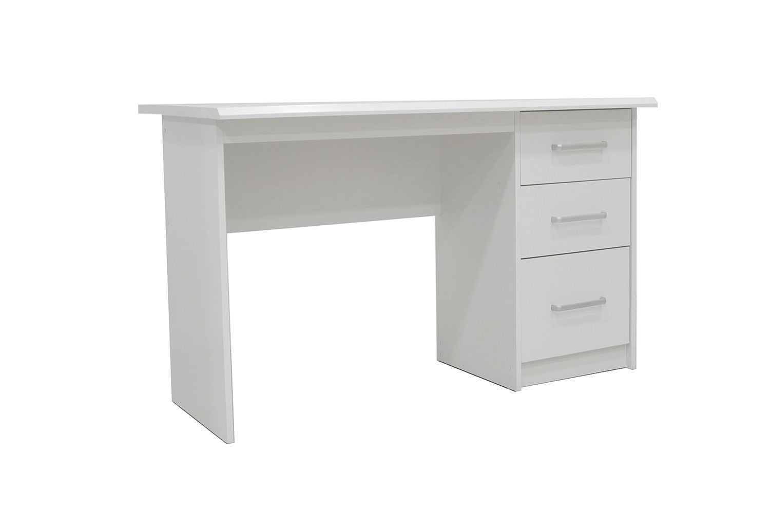 Bureau MATEO 3 tiroirs 120 cm #couleur_blanc