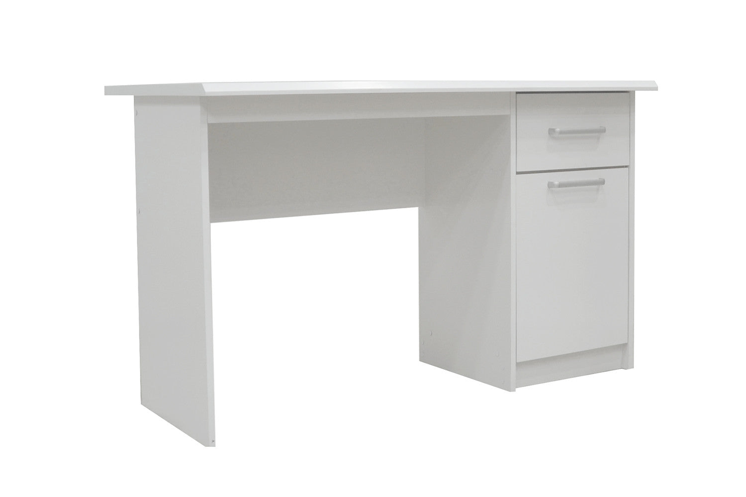 Bureau MILOU 1 tiroir 1 porte #couleur_blanc