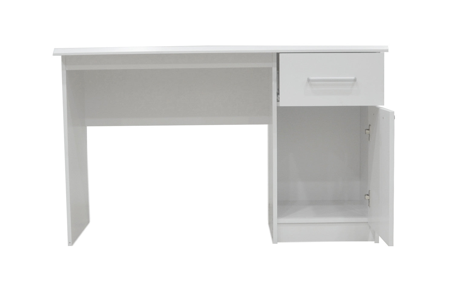 Bureau MILOU 1 tiroir 1 porte #couleur_blanc