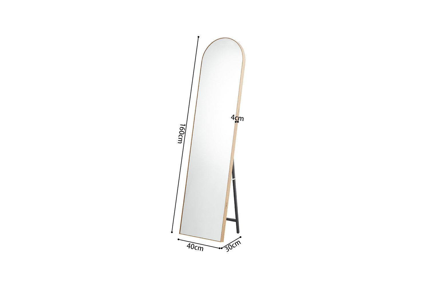 Miroir ROSALIE Chêne vieilli #taille_160x40
