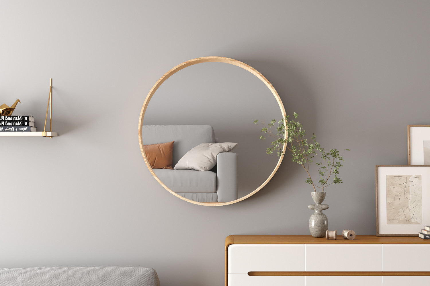Miroir RIA 80x80 Chêne vieilli