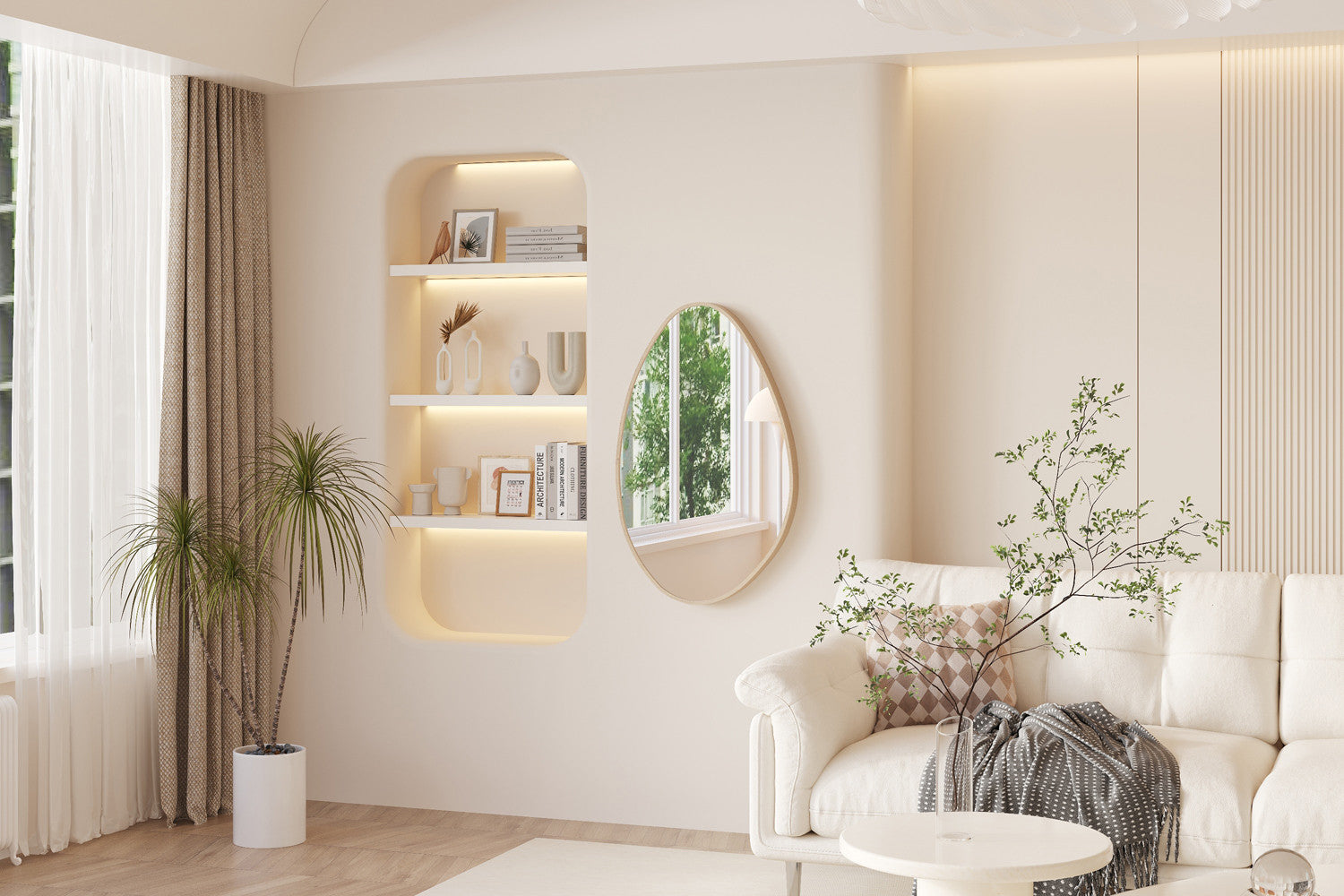 Miroir RANA 80x50 Chêne vieilli