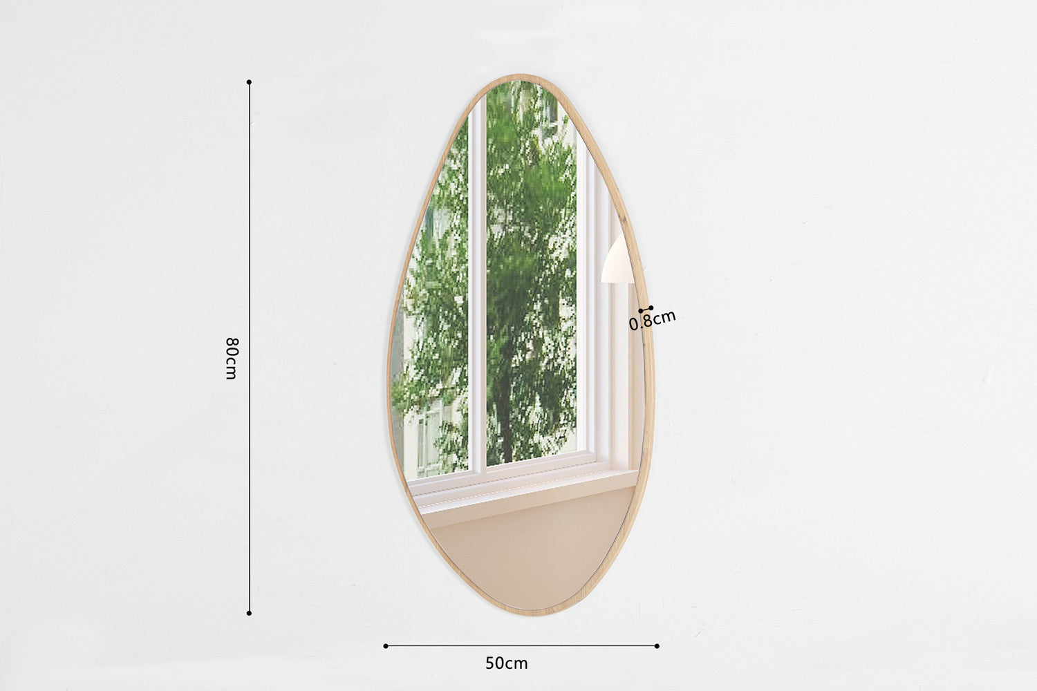 Miroir RANA 80x50 Chêne vieilli
