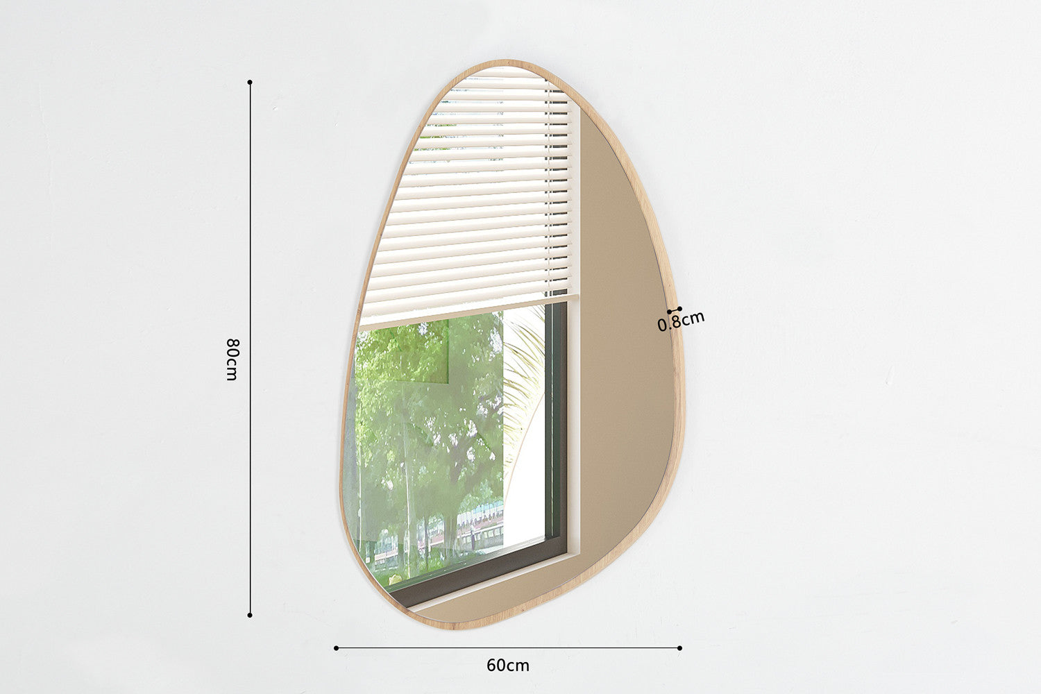 Miroir ROZA 80x60 Chêne vieilli
