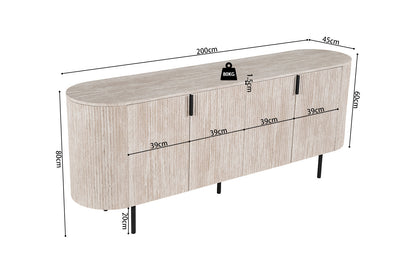 Buffet Bahut LAGOS 200 cm en bois 