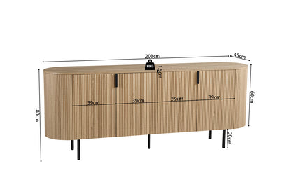 Buffet Bahut LAGOS 200 cm en bois 