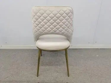 Lot de 2 chaises ELEN gold en velours beige