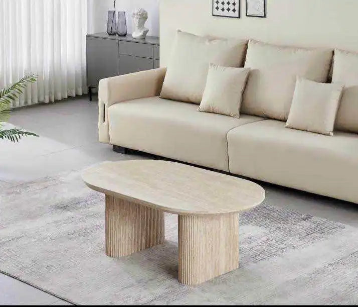 Tables basses ovale TRAVERTIN