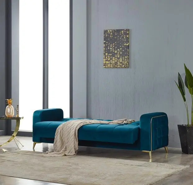 Ensemble de canapés HAVANA 3+2+1 convertibles #couleur_vert