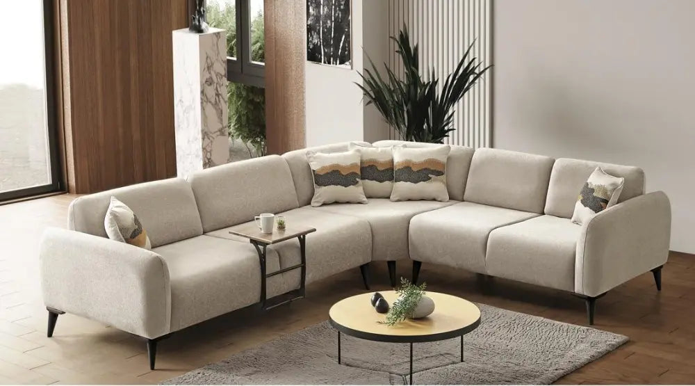 Canapé d'angle 6 places NEVADA #couleur_beige