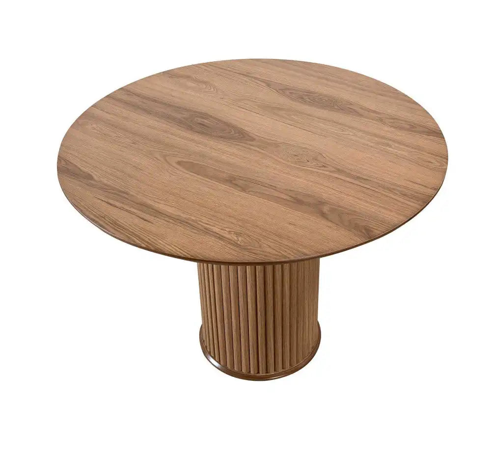 Table à manger ronde EMILY #couleur_noyer