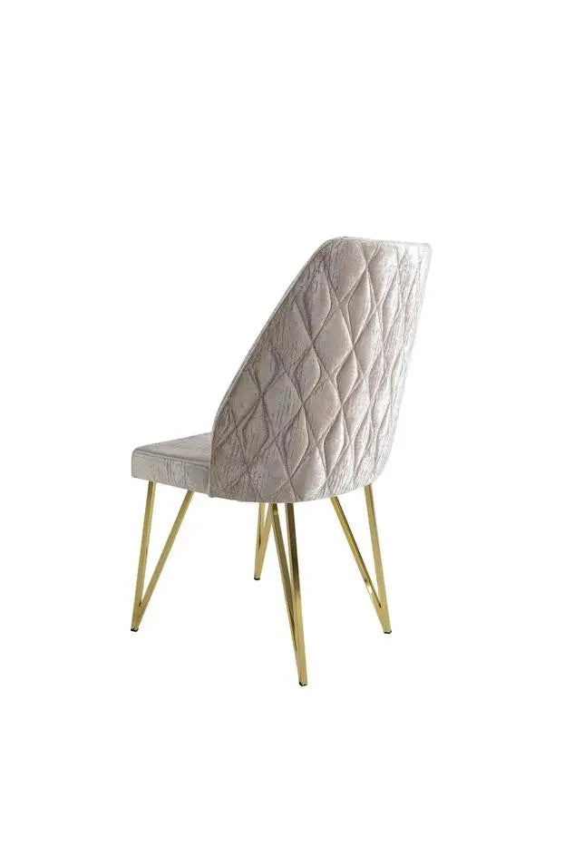 Lot de 2 chaises NICOLE gold velours 