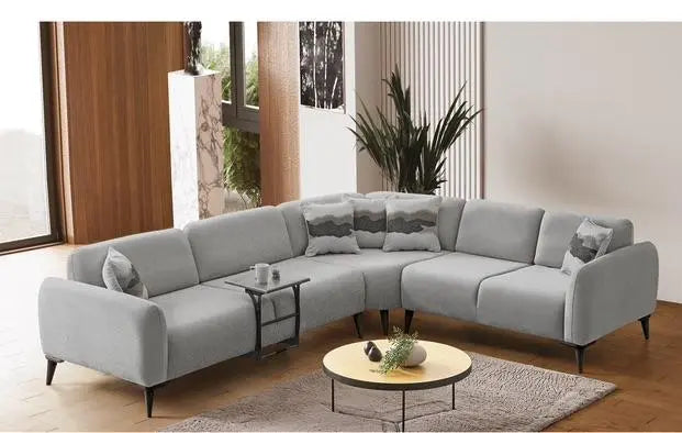 Canapé d'angle 6 places NEVADA #couleur_gris