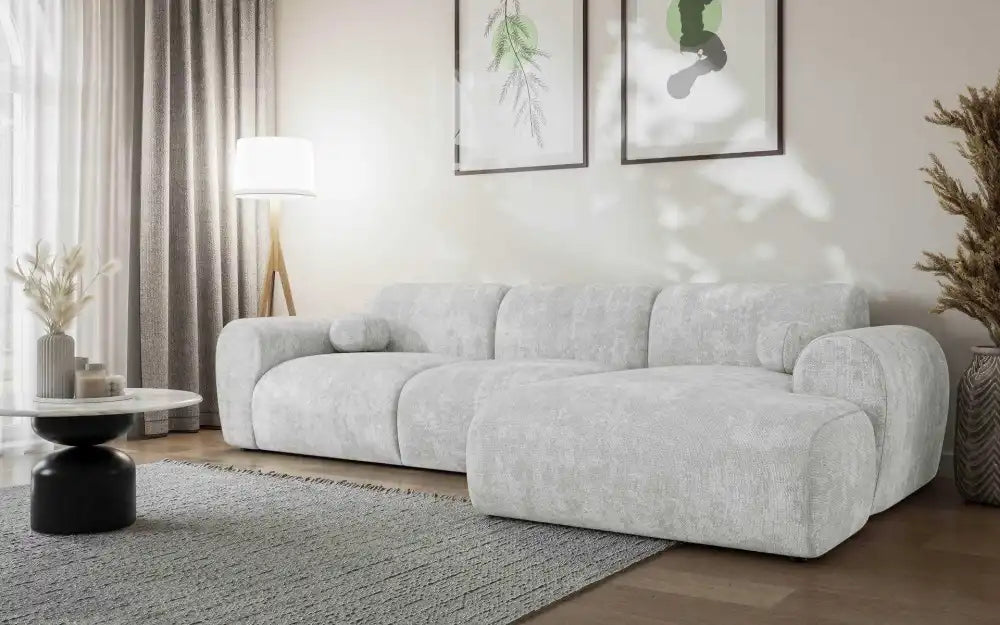 Canapé d'angle moderne CLOUD en Tissu #couleur_beige