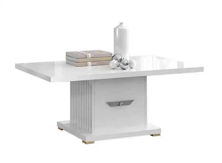 Table basse ELITE blanc #couleur_argent