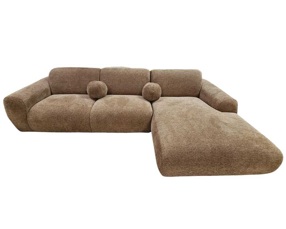 Canapé d'angle moderne CLOUD Easyclean #couleur_marron