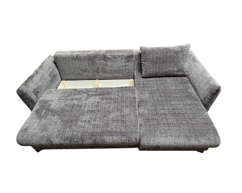 Canapé d'angle réversible FORTUNA convertible avec coffre #couleur_gris