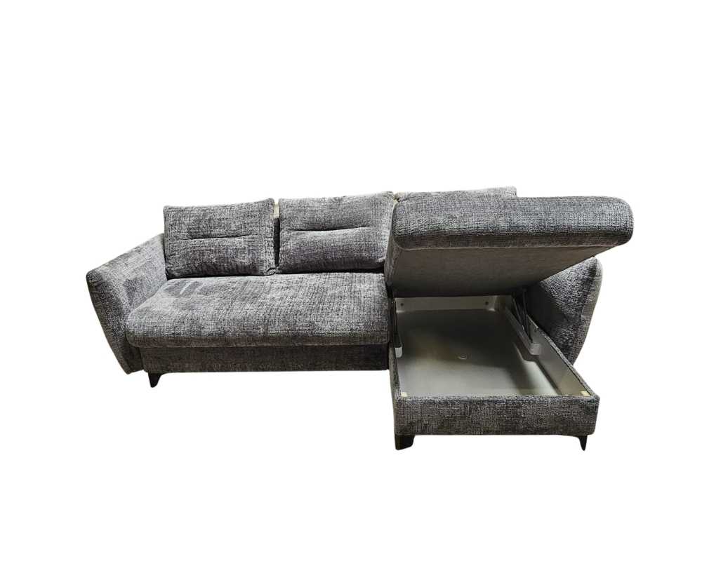 Canapé d'angle réversible FORTUNA convertible avec coffre #couleur_gris