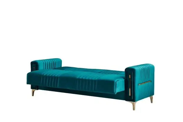Ensemble de canapés MORENO 3+2+1 convertibles #couleur_vert
