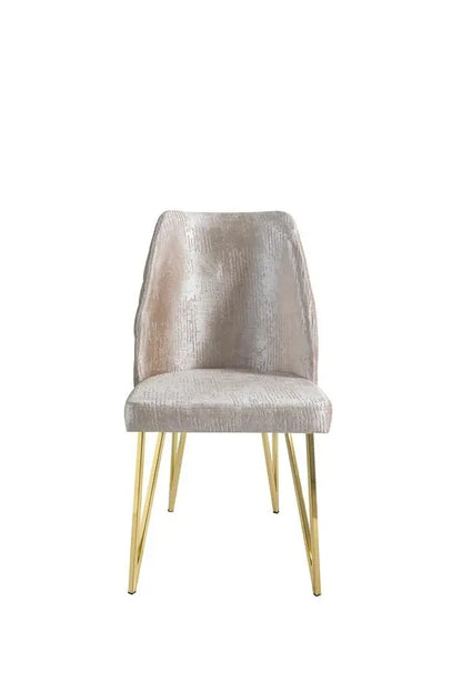 Lot de 2 chaises NICOLE gold velours 