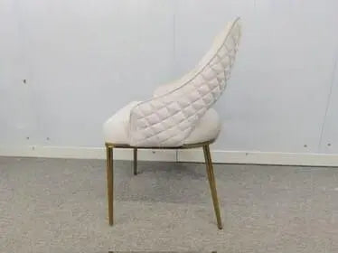 Lot de 2 chaises ELEN gold en velours beige