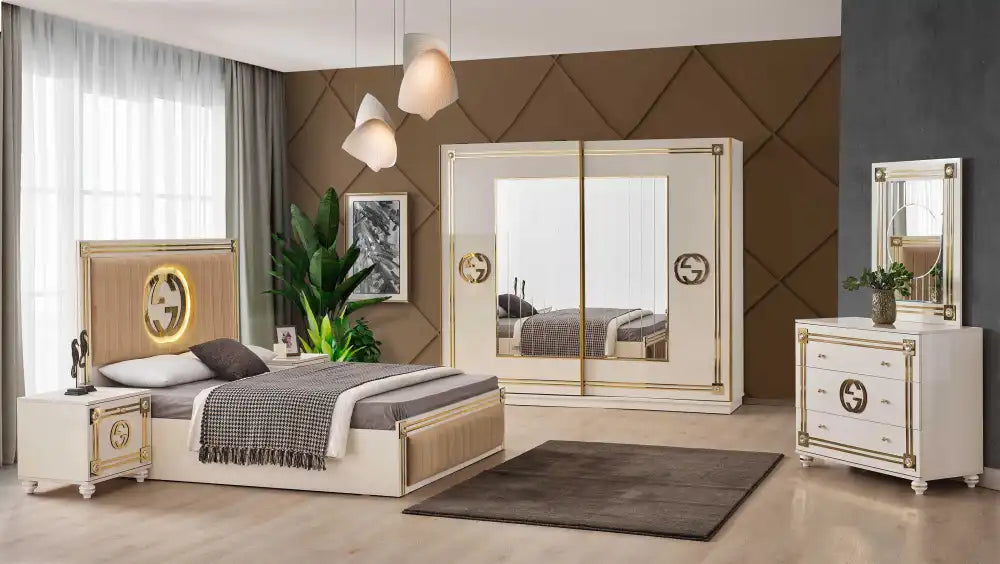Chambre à coucher GUGGI Gold complète